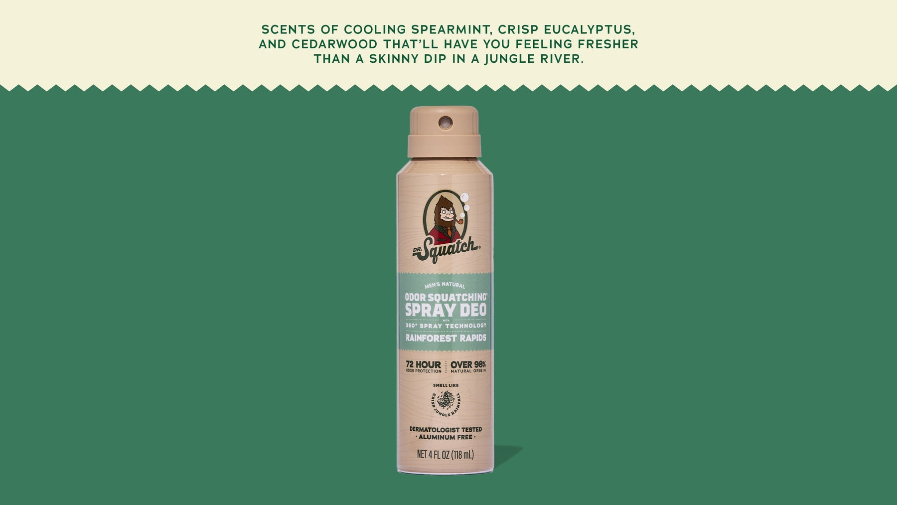 Rainforest Rapids Spray Deodorant - Clean Active Carry
