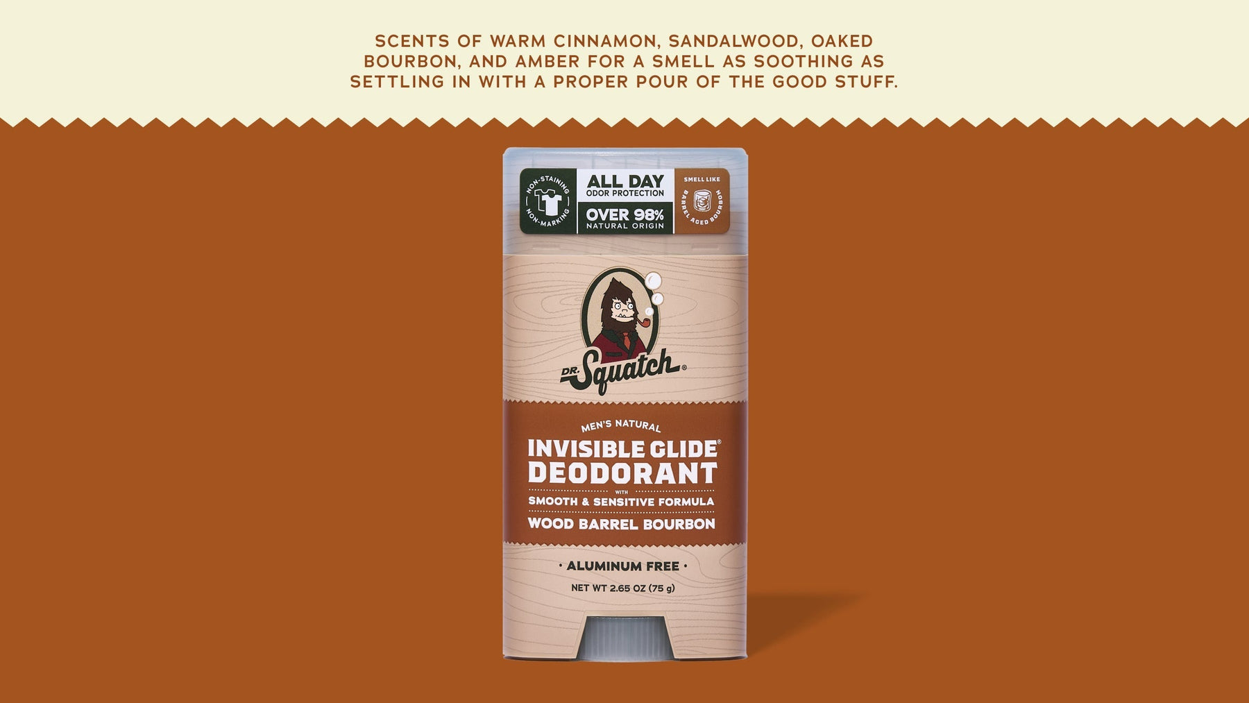 Wood Barrel Bourbon Invisible Glide Deodorant - Active Guard