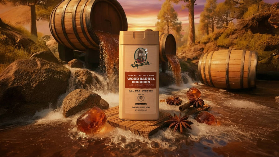 14 oz Wood Barrel Bourbon Exfoliating Body Wash - Rugged Routine